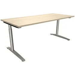 fm Büromöbel Schreibtisch »Fastline« 180 cm C-Fuß braun, 180x85x80 cm