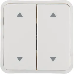 Hager WNT974B Wippe 2fach für Taster BA AP, Bedruckung 2 Pfeile oben/unten, W.1 IP55, p.weiß