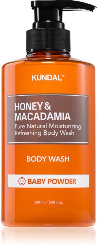 KUNDAL Honey & Macadamia Baby Powder gentle shower gel with moisturising effect 500 ml