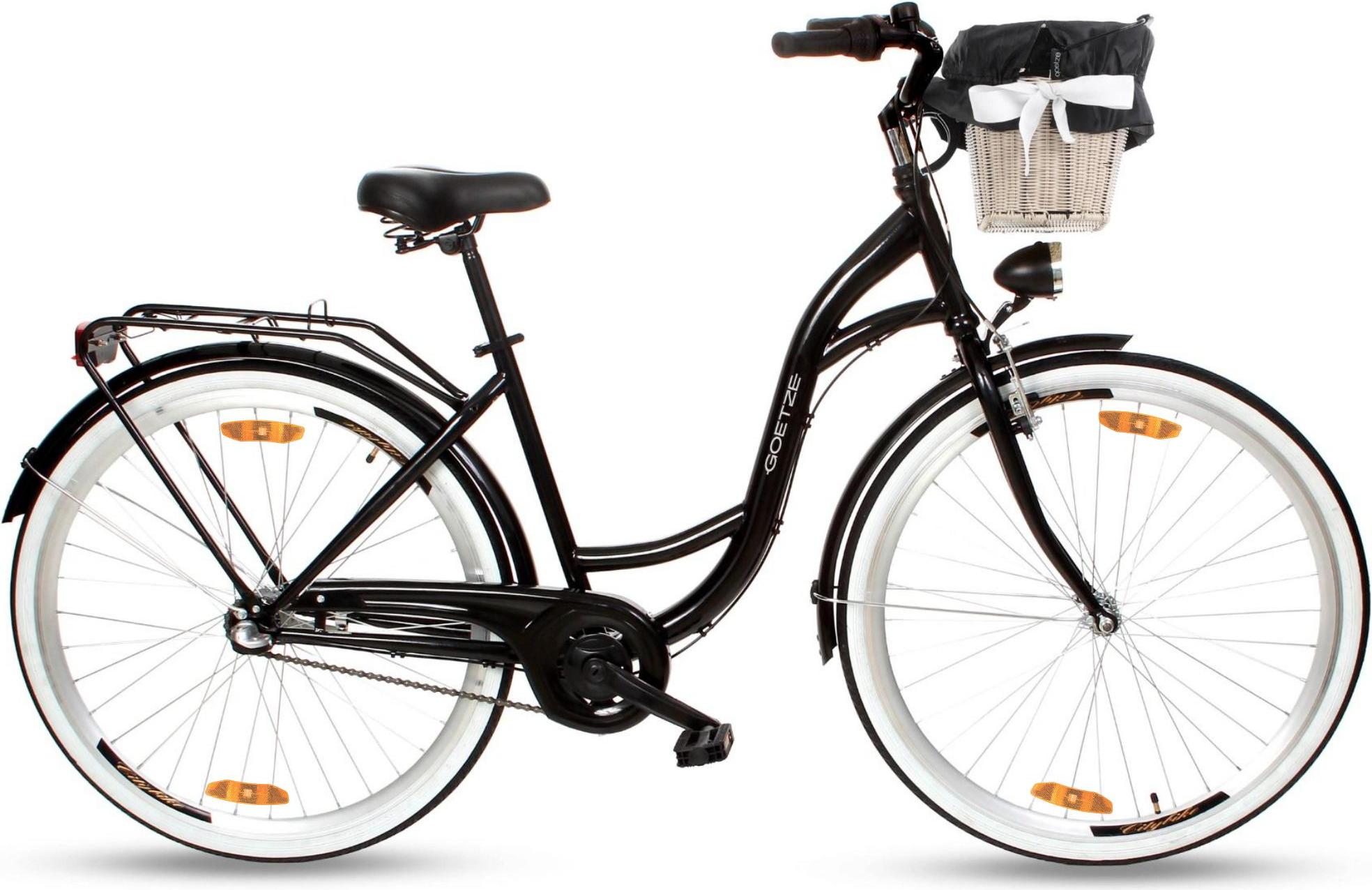Goetze Style 28", Stadtrad, Erwachsene, Weiblich, Senkrecht, 45,7 cm (18"), Schwarz