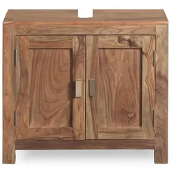 WOLFMÖBEL Waschbeckenunterschrank Yoga Holz Braun Sheesham