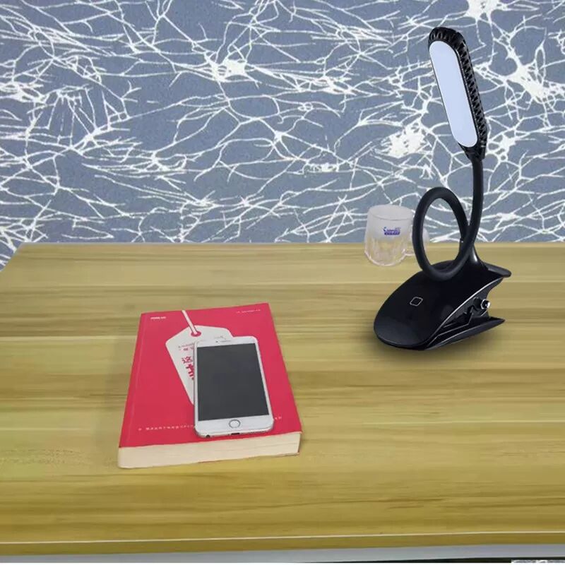 INF Buchlampe - LED Clip-on Lampe zum Lesen & Lernen Schwarz