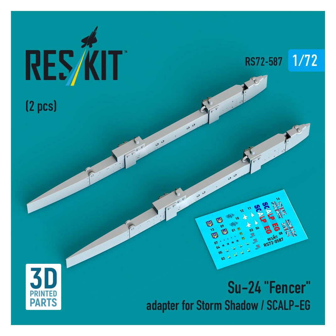 ResKit Su-24 Fencer adapter for Storm Shadow / SCALP-EG (2 pcs) (3D Printed) (RS72-0587)