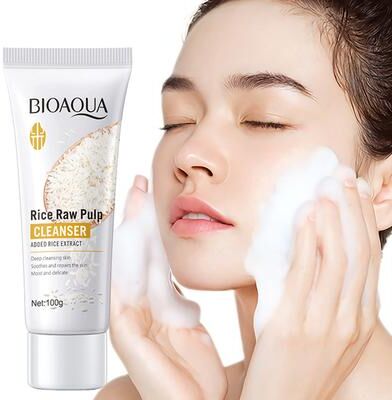 Cozy Casa Charm RiceGlow Moisturizing Rice Pulp Facial Cleanser Deep Clean & Brightening Cleanser Foam RiceGlow Moisturizing Rice Pulp Facial Cleanser Deep Clean & Brightening Cleanser Foam