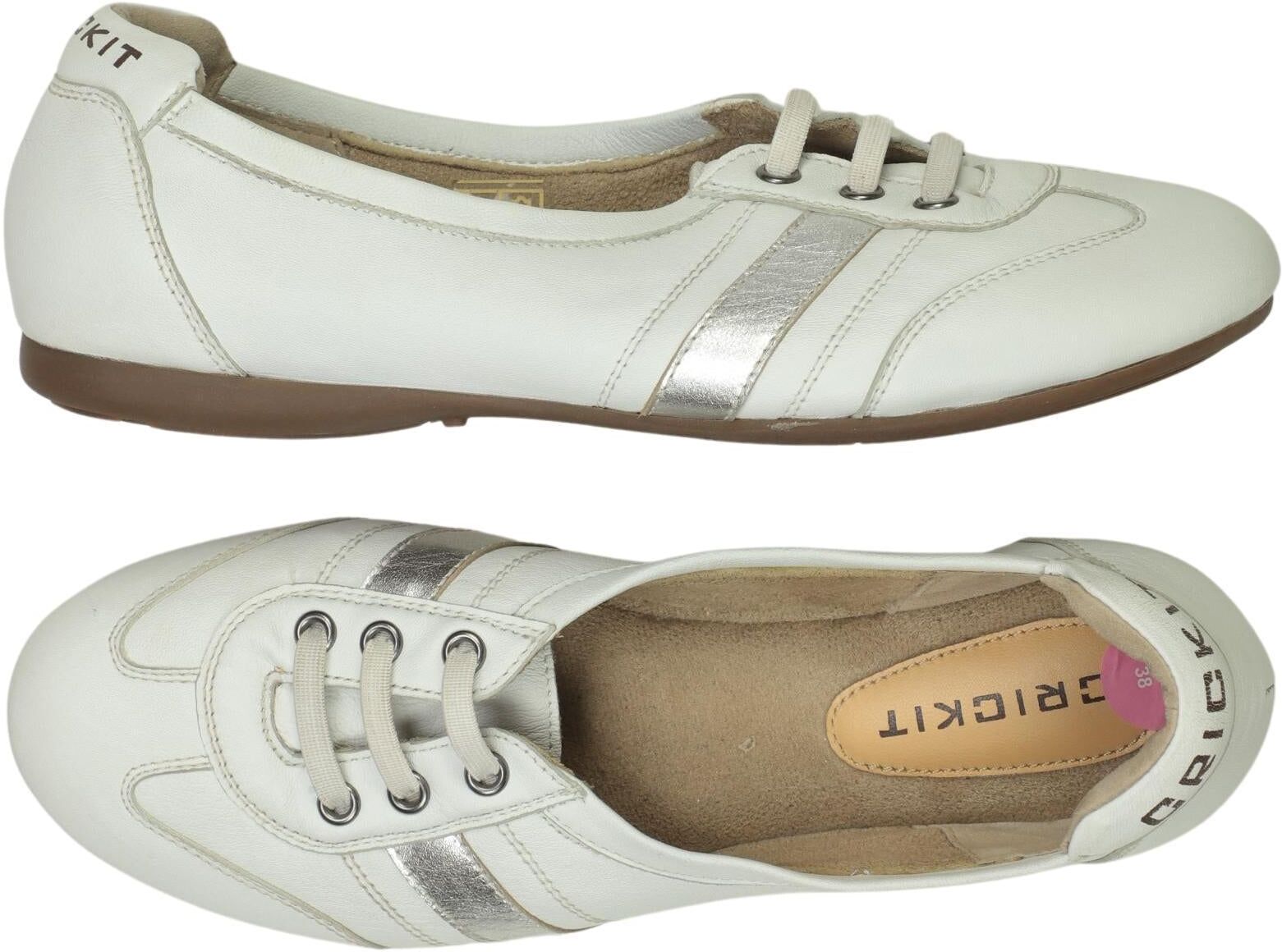 Crick IT Damen Sneaker, Mehrfarbig, Gr. EU 38, Leder - Second Hand