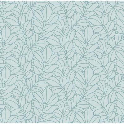 A-Street Prints Coraline Teal Leaf Wallpaper