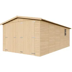 HOLZGARAGE Abstellraum mit Fenstern- H222x616x324 cm /18 m2 - M102