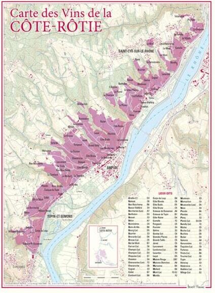 Carte des vins de Côte-Rôti   Benoit France