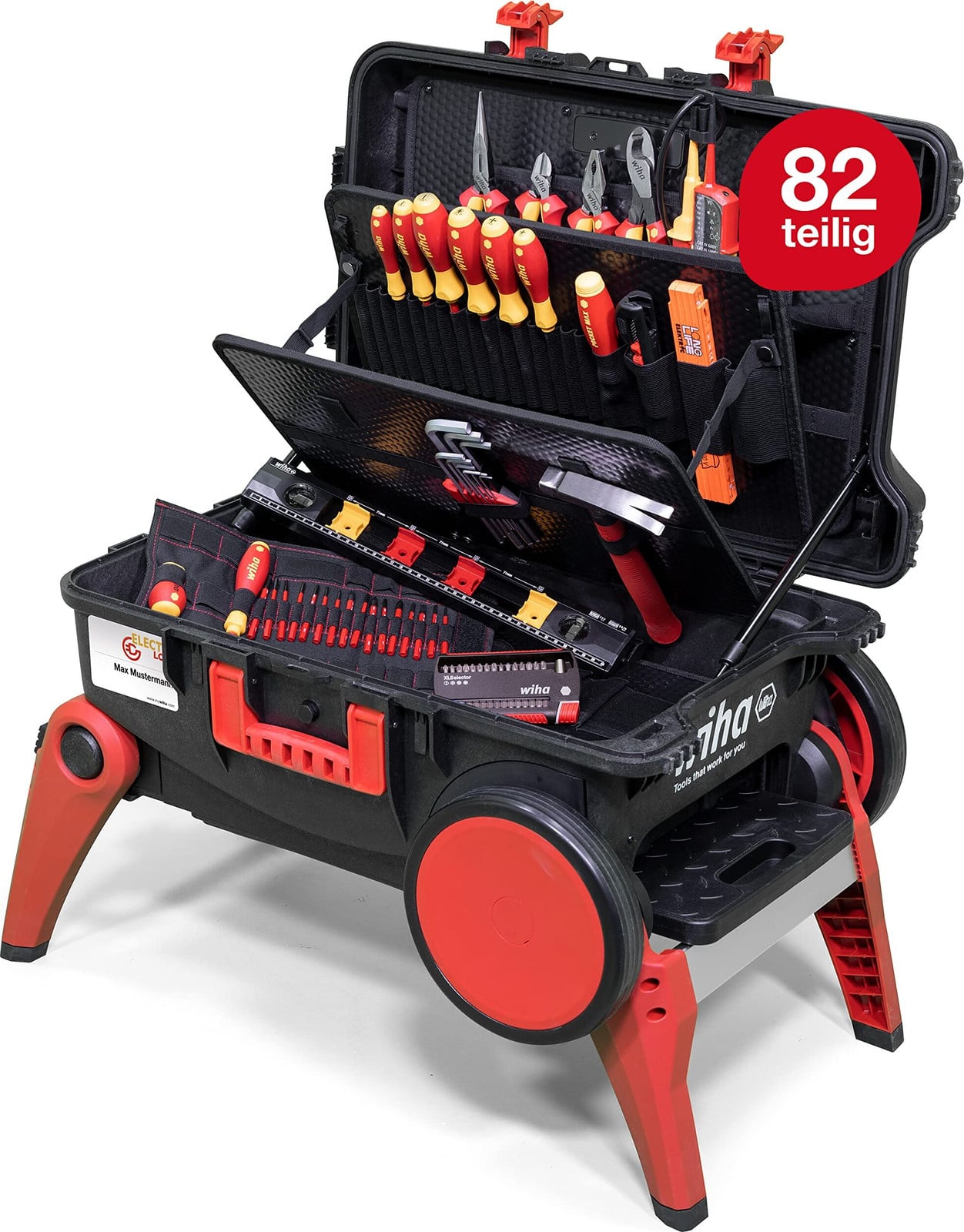 Wiha XXL 4 Trolley Werkzeugtrolley met 80 stuks gereedschap