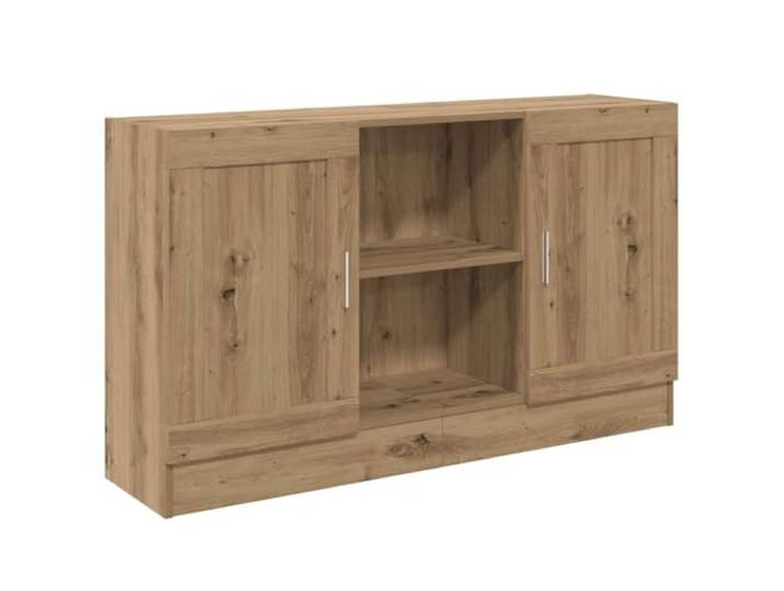 GHVBNMF Sideboard Artisan-Eiche Holzwerkstoff 120x30,5x70 cm mit 2 Türen Kompakte Kommode für Wohnzimmer und Flur: Viel Stauraum hinter 2 Türen für Geschirr, Bücher und Dekoration.