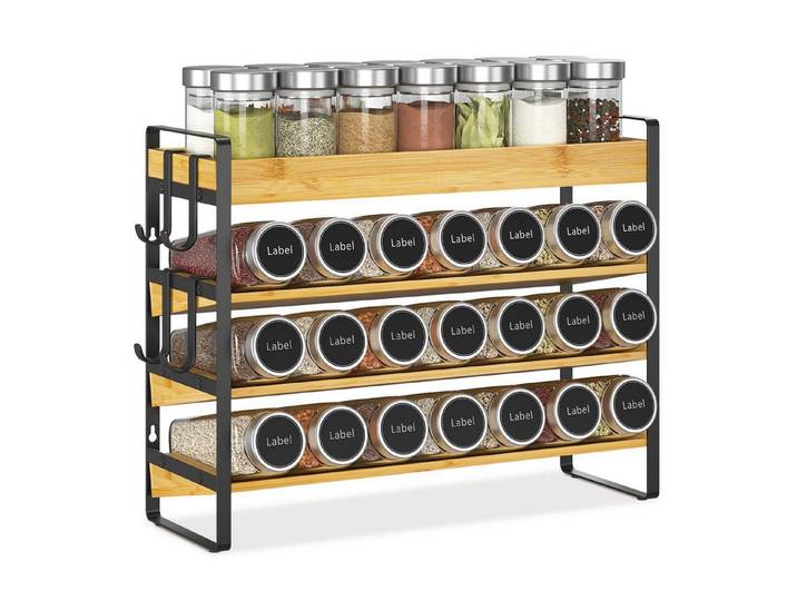LuxusKollektion Gewürzregal Gewürzregal Bambus 4-stufig, 1-tlg.
