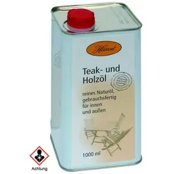 Hanton Teak- & Holzöl 1000 ml Pflege für Garten  und Campingmöbel