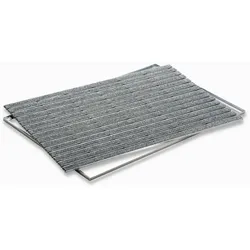 ACO  Indoor  Schuhabstreifermatte  (Rips)  mit  Winkelrahmen  (Aluminium)  grau  75x50  cm
