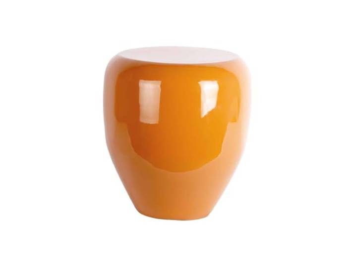 Leitmotiv Hocker Catania - Orange - 40x40x46cm Rund - skandinavisch - Metall - Küchenhocker - Barstühle - Hocker für Esszimmer - Küche - Theke - Bar
