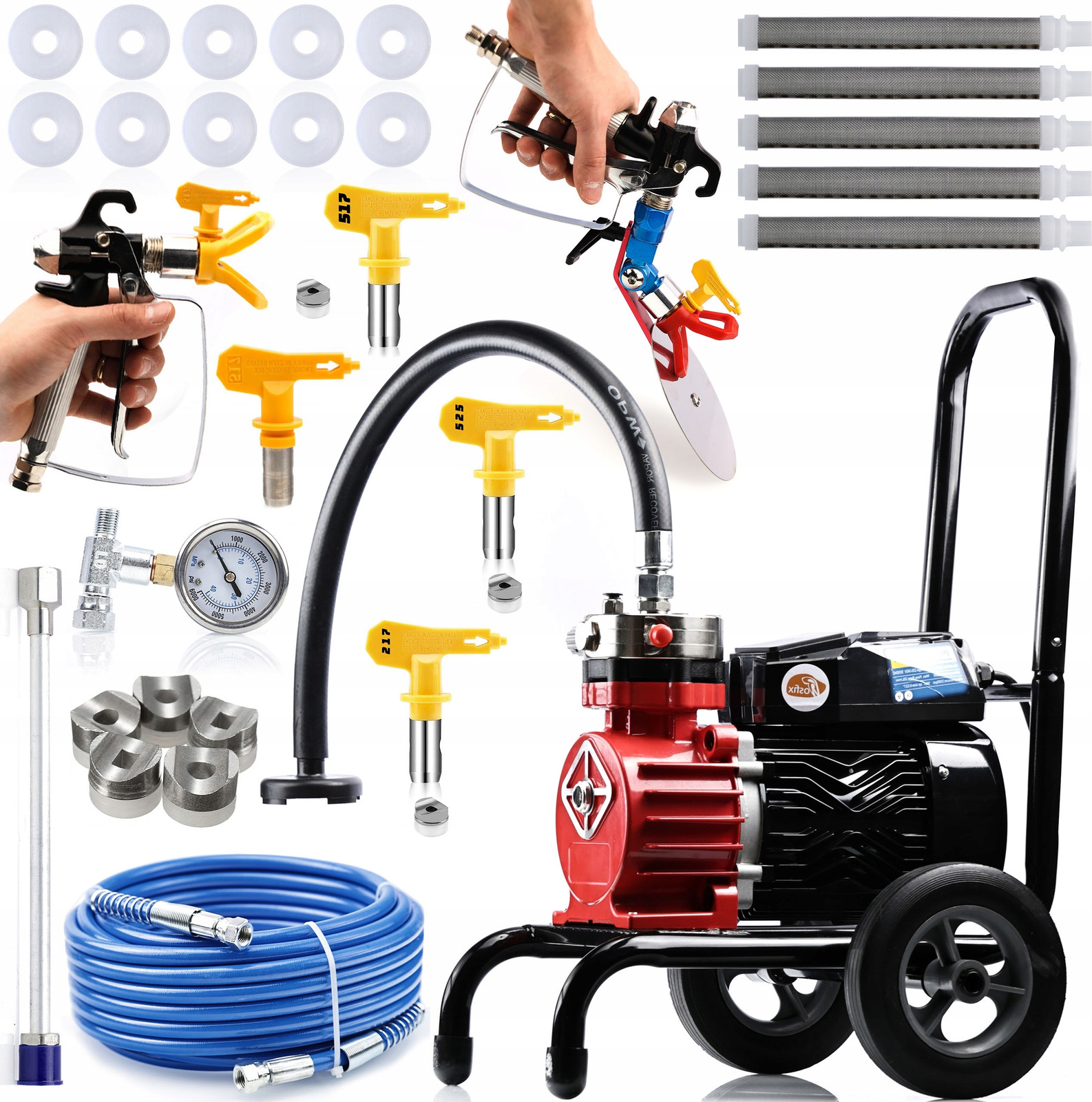 Rosfix Red Strong Storm 1100 RSS05 spuitapparaat met 3500W en 22 MPa druk