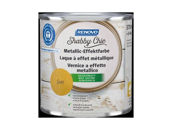 Renovo Metallic-Effektfarbe Shabby Chic Gold 375 ml