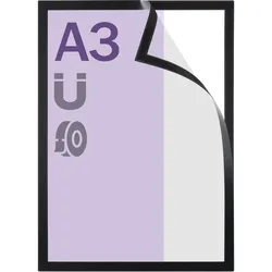 Magnetrahmen A3, selbstklebend randklebend () | schwarz, Hart-PVC