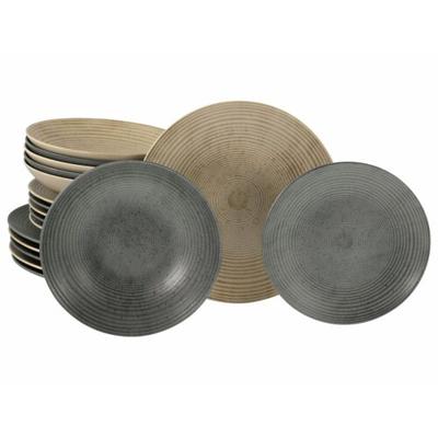 CreaTable Catania Mix Tellerset 18-tlg Steinzeug