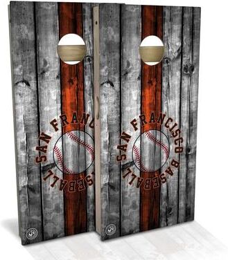 Skip's Garage San Francisco Baseball Outdoor Cornhole Board Set