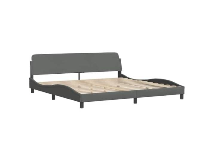 vidaXL Bettgestell Dover Dunkelgrau 193x203 cm Stoff