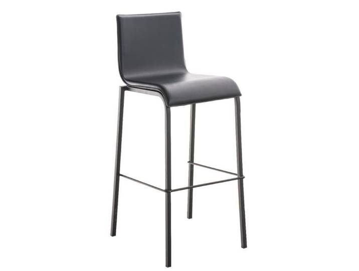 Tabouret De Bar - REVONNAS Leder Finition épuré B78(Noir)