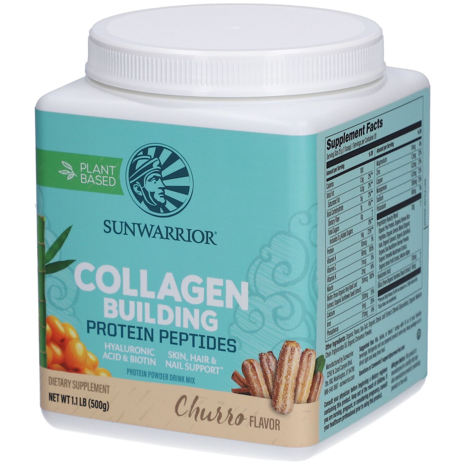 Collagen Building Protein Peptides Churro 500 g Pulver