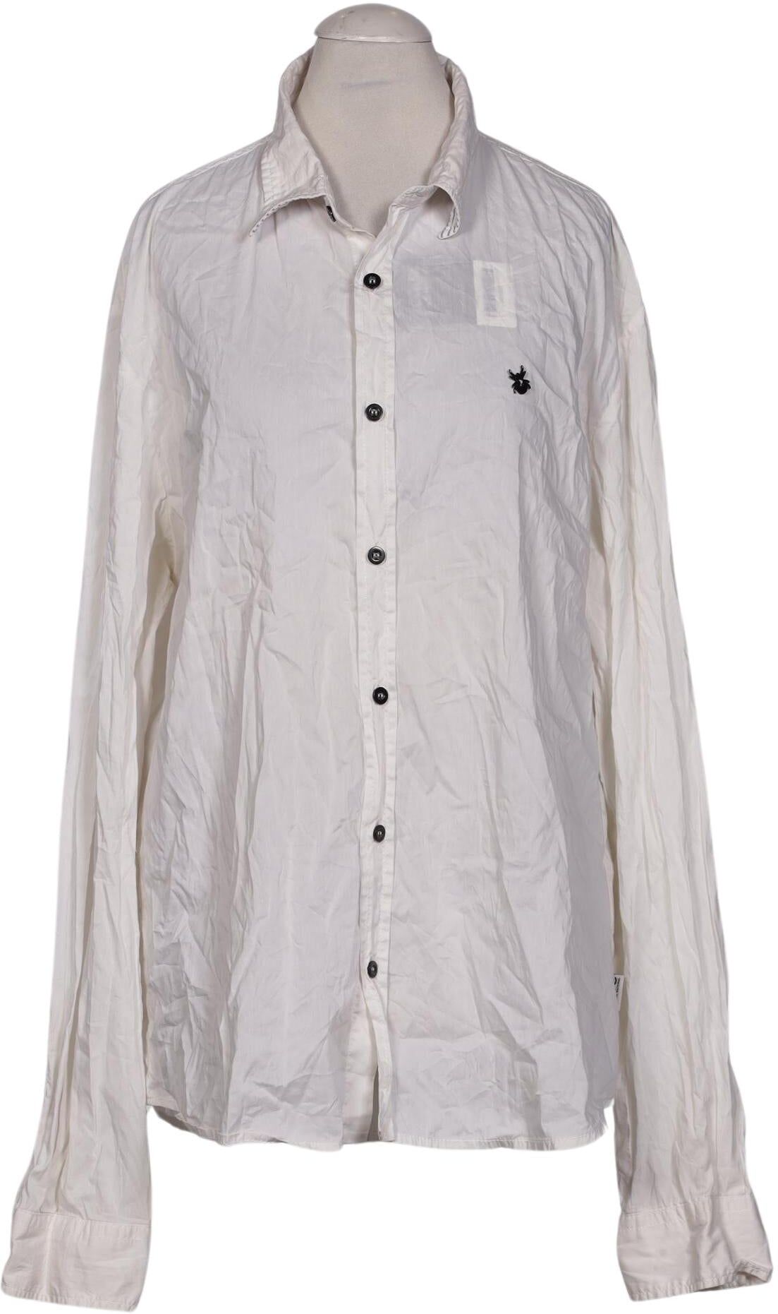 Costume National Damen Bluse, Weiß, Gr. EU 30 (IT 36), Baumwolle / Synthetik / Elasthan - Second Hand