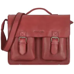 Greenland Nature Nature Aktentasche Leder 39 cm  rot