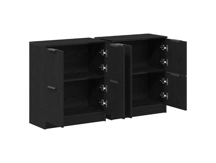 Maison Soldes Meuble console d'entrée - Buffet cuisine - Bahut Chêne noir 180x30x70cm Bois d'ingénierie Moderne591358