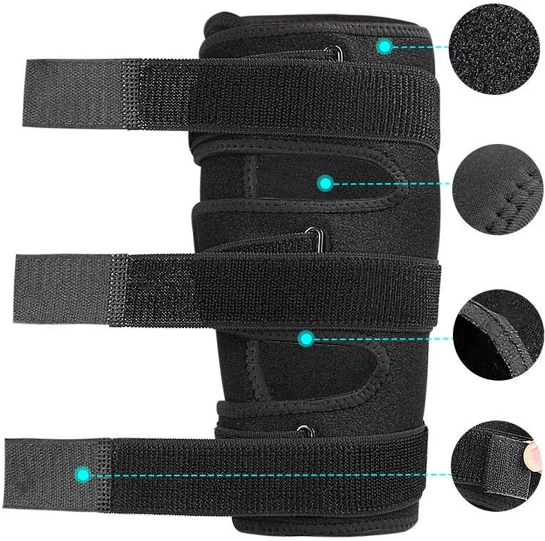INF Manchon de soutien du mollet réglable avec bande de compression