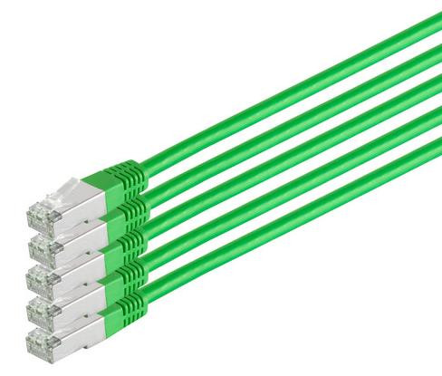 S-CONN Cat6 S/FTP RJ45-RJ45 Netwerkkabel, Groen, 1 meter