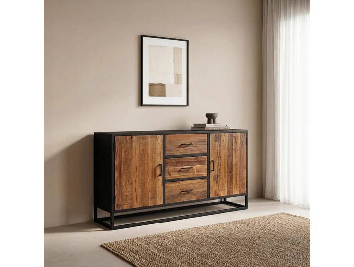 Buffet 160 cm en bois recyclé - Recycled