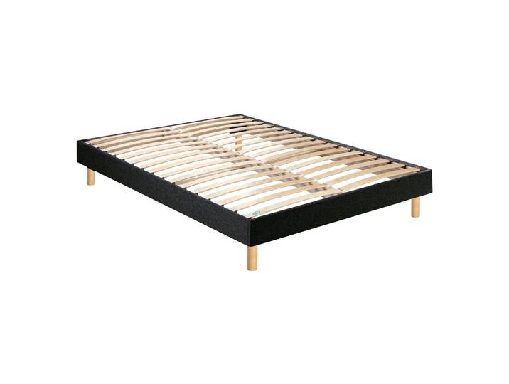 Sommier en kit déco velours nuit - Merinos 160x200
