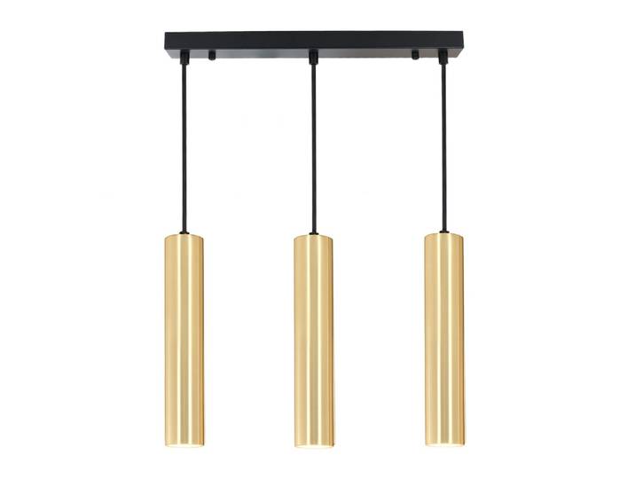 Plafonnier linéaire 3 lumières tubes 30 cm, GU10, doré 43cm