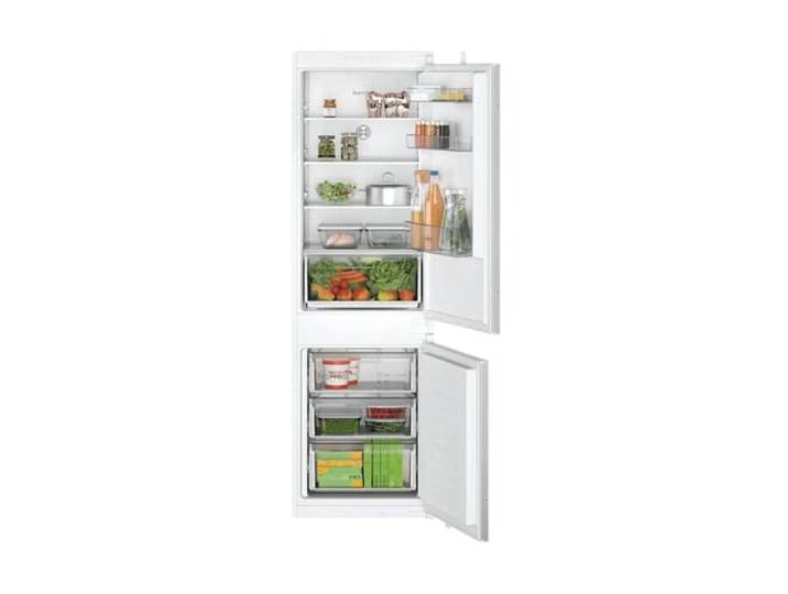 Bosch Serie 2 Kühl-Gefrier-Kombination 177.2 x 54.1 cm NoFrost KIN86NSE0 Made in Germany, Nie wieder abtauen, MultiBox XXL Frischhalteschublade, BigBox für großes Gefriergut, helle LED Beleuchtung