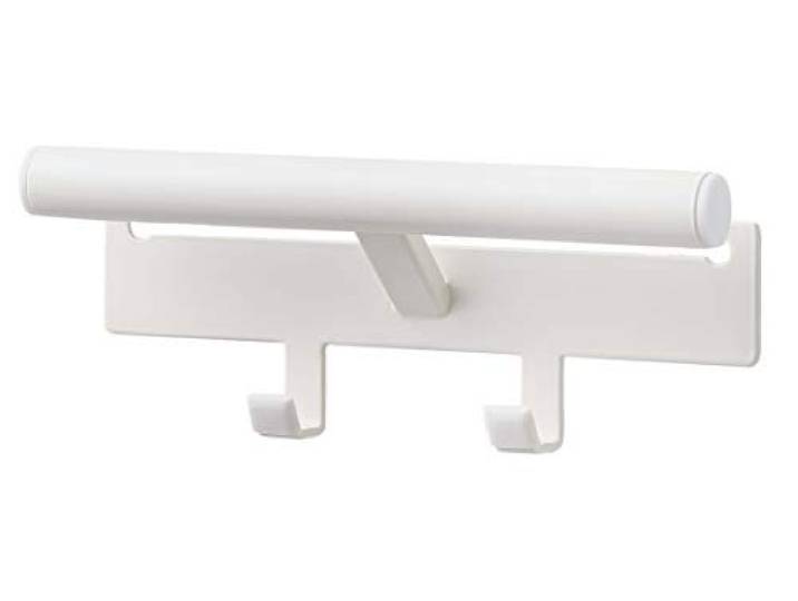 YAMAZAKI 5316 TOWER Backpack Hanger\, white\, Steel/Polypropylene\, 26 x 6.5 x 10.5 cm