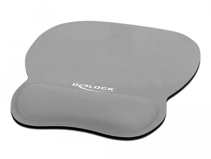 DeLOCK Ergonomisches Mauspad mit Handballenauflage 245 x 206 mm - grau 12698