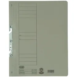 Elba, Mappe, Einhakhefter aus Karton, grau, kaufmännische Heftung voller Vorderdeckel, gepackt zu 50 Stück (A4, 50x)