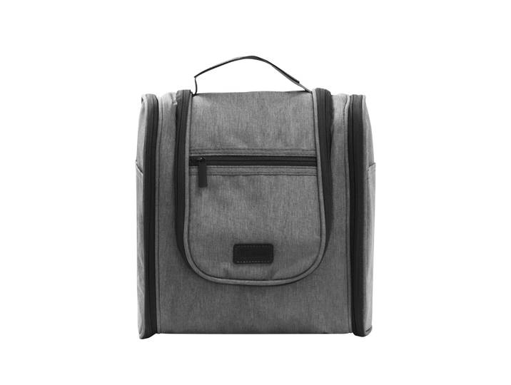 Kulturbeutel Necessaire zum Aufhängen 24 x 24 cm grau