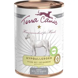 Terra Canis Hypoallergen 400 Gramm Dose Hundenassfutter Sparpaket 12 x 400 Gramm Pferd & Topinambur
