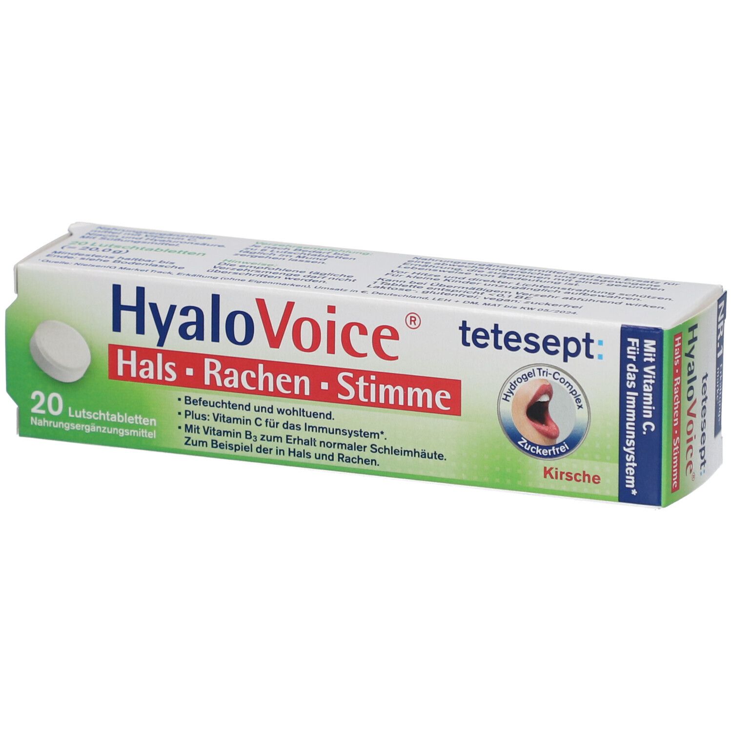 Tetesept HyaloVoice Hals Rachen Stimme Lutschtabl. 20 St Lutschtabletten