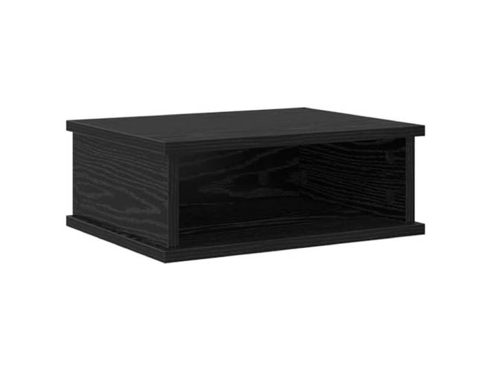 KUPTYERFG Nachttisch Schwarz Eichen-Optik 40x31x15 cm Holzwerkstoff Kompakter Beistelltisch mit integriertem Stauraum für Ihr Schlafzimmer oder Wohnzimmer, pflegeleicht und modern.