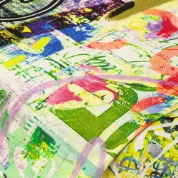 Piqué "Graffiti", grün-color