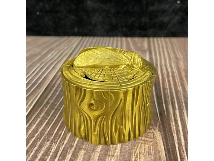 Brûleur d'aromathérapie d'intérieur en laiton, pour encens en spirale et bois d'agar, table à thé de style zen, encens cicade