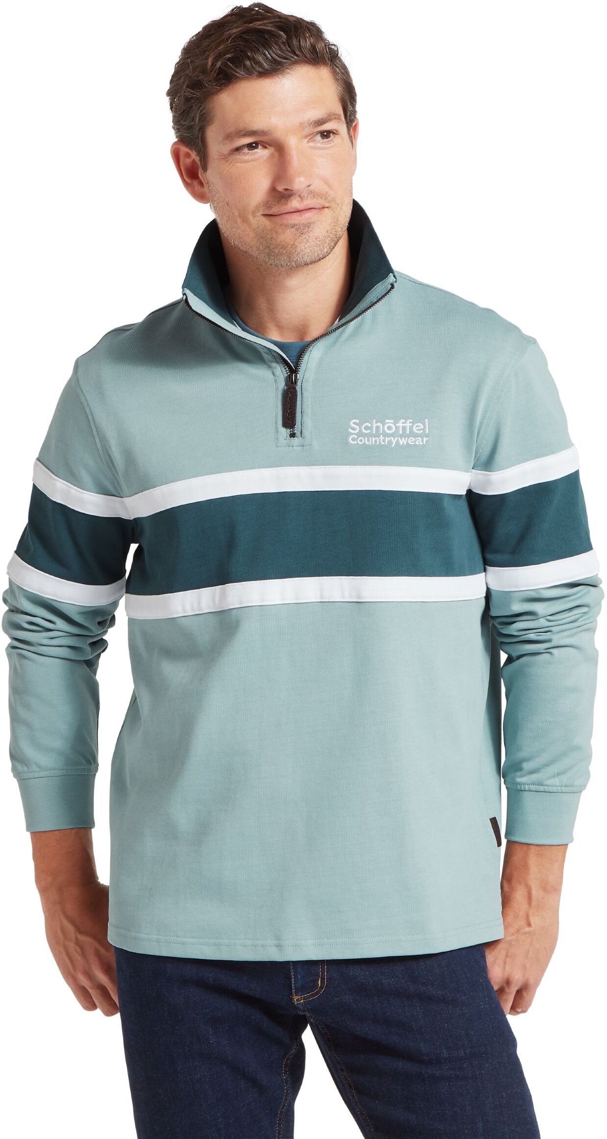 Schöffel Country Exmouth Heritage Quarter Zip - Blue - Size L -