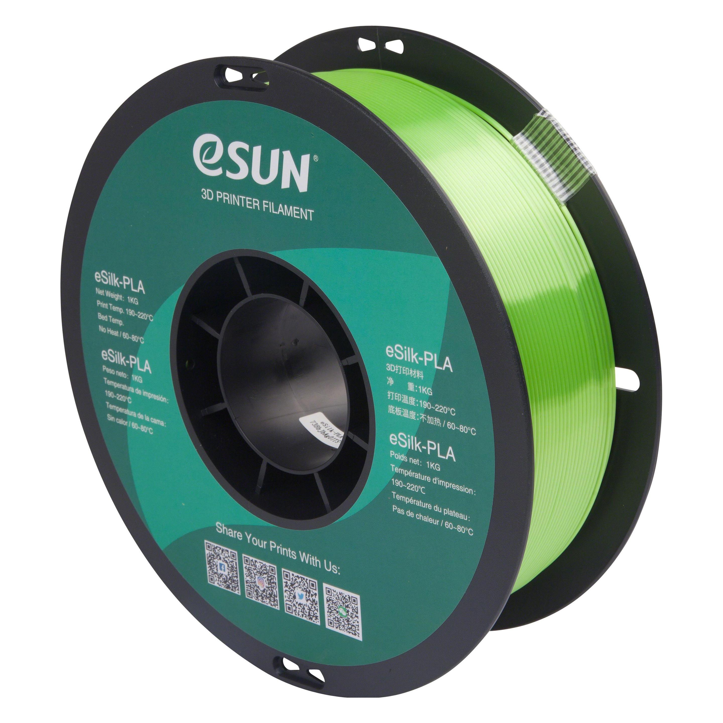 eSUN EPLA-SILK 1,75mm LIME 1kg 3D FILAMENT (PLA, 1000 g, 1.75 mm) (EPLA-SILK-P175LI1)