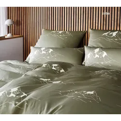 Elegante Mako-Satin Bettwäsche Mountain Top