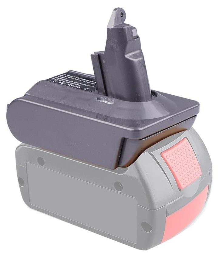 Dripio Adapter voor Dyson V6 stofzuiger, compatibel met Milwaukee 18V accu