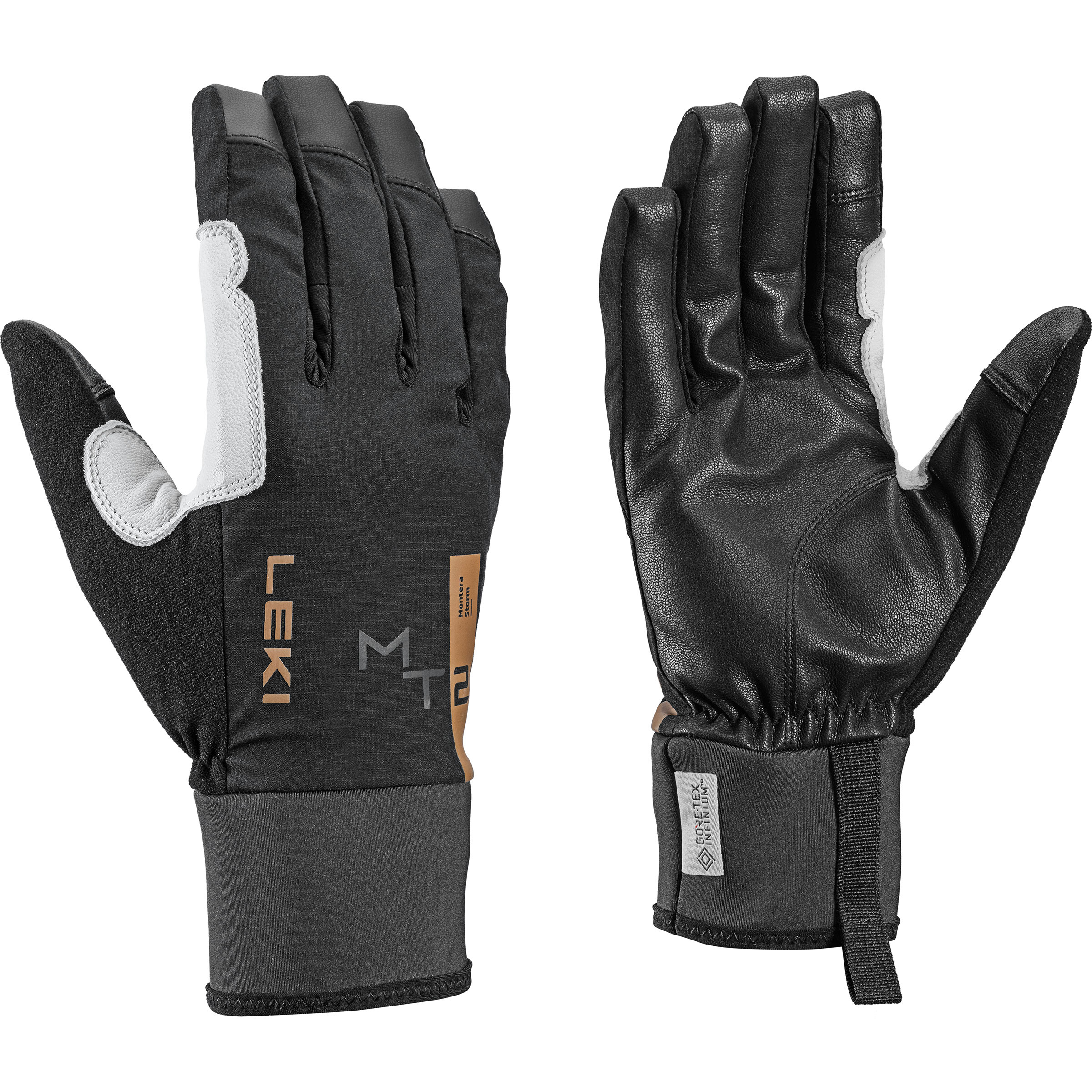 Leki Montera Storm Skihandschuhe schwarz Größe 9.5 Trekking Wasserabweisend Wasserabweisend