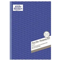 Avery Zweckform Formularbuch »Post-Ein-/Ausgangsbuch 931« weiß, 29.7x21 cm